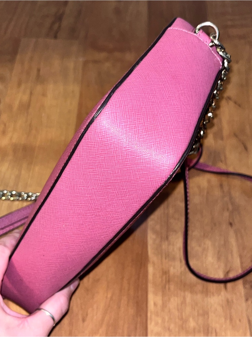 Michael Kors Pink Saffiano Leather Crossbody with Matching Wristlet - Picture 9 of 16